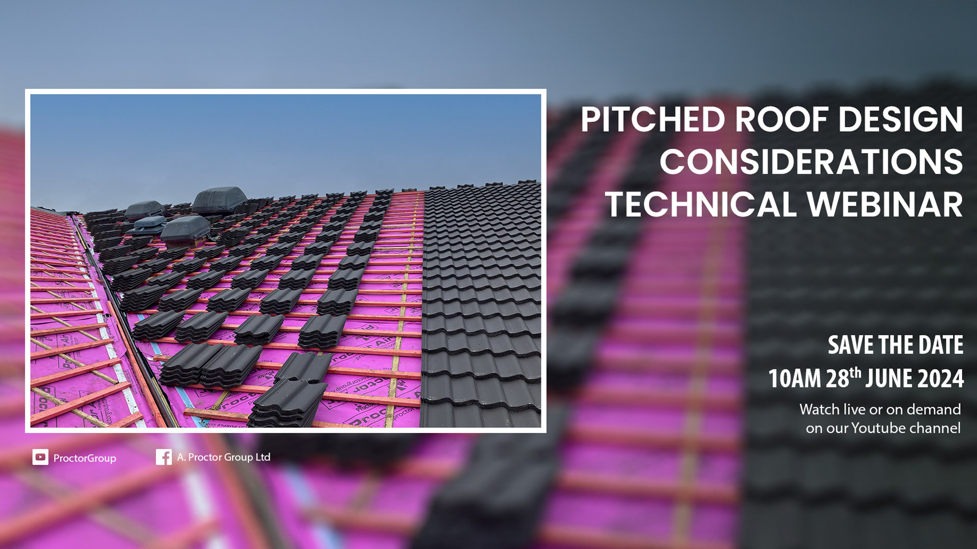 This RIBA assessed 40-minute webinar gives an overview of pitched roof design considerations and regulations in the UK and Ireland, along with discussing the type of construction membranes used as pitched roof underlays and the effect their performance has on design.